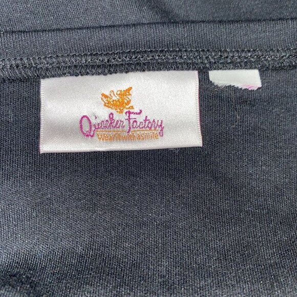 Quacker Factory Sequin Velvet Heart Women's T-Shirt Knit Top Black Sz XL/ 1X - Picture 5 of 7